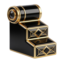 Luxury Gold Camera Icon - Premium 3D Render