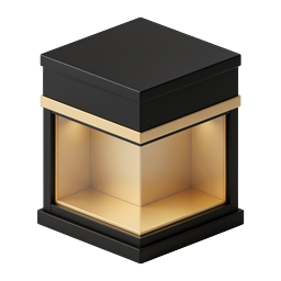 Luxury Display Case Icon - 3D Isometric Showcase