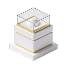 Luxury Jewelry Display Icon | Isometric 3D Premium Showcase