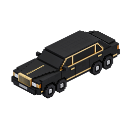 Luxus-Limousinen-Voxel-Icon | Premium-Transportdesign