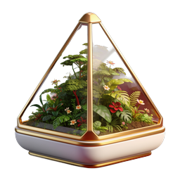 Luxury Pyramid Terrarium Icon | Premium Garden Decor