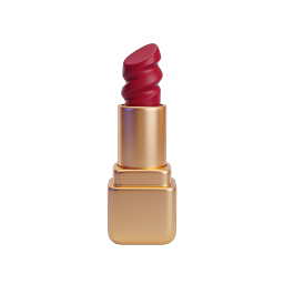 Luxury Red Lipstick 3D Icon | Beauty & Cosmetics
