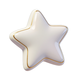 Luxury Gold-Trimmed Star Icon | Premium 3D Design