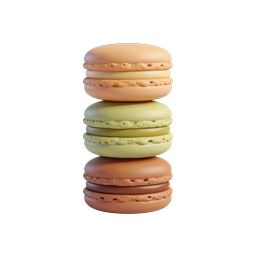 Stacked Macarons Icon - Pastel French Pastry Dessert