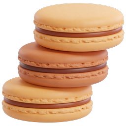 Stack of French Macarons Icon - Realistic 3D