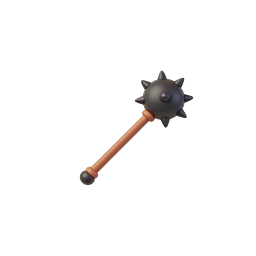 3D-Icon Mittelalterliche Stachelkeule für Fantasy-Spiele