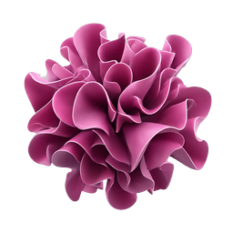 Magenta 3D Flower Bloom Icon - Elegant Pink Petal Design