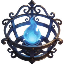 Magic Blue Flame Crown Icon - Royal Fantasy PNG