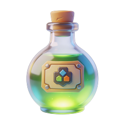 Magic Potion Bottle Icon - Fantasy RPG Game Asset