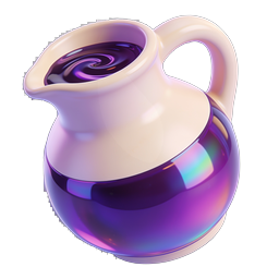 Magischer lila Zaubertrank-Becher - 3D Irisierendes Tassen-Icon