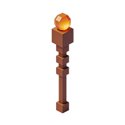 Magic Staff Icon with Crystal Orb | 3D Fantasy Design