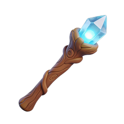 Magic Wand Crystal Icon | Fantasy 3D Game Asset