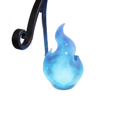 Magical Blue Flame Lantern Icon - Mystical Fire Design