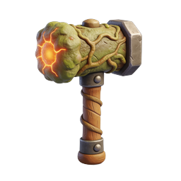 Magical Crystal Fantasy Hammer Icon | 3D Game Asset