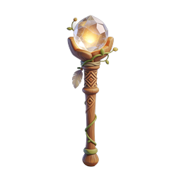 Magical Crystal Staff Fantasy Game Icon