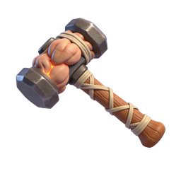 Magical Double-Headed Lava Hammer Fantasy Icon