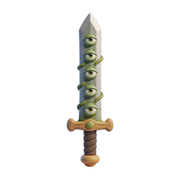 Magical Eyes Fantasy Sword 3D Icon - Enchanted Weapon