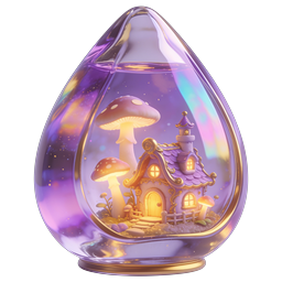 Magical Fairy House Terrarium Glass Ornament Icon