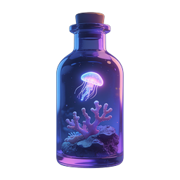 Magical Jellyfish Bottle - Enchanted Ocean Icon