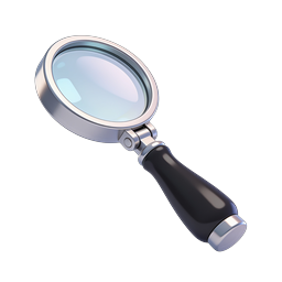 3D Realistic Magnifying Glass Icon - Search & Discovery