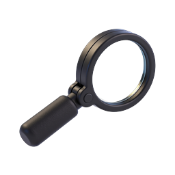 3D Magnifying Glass Icon - Search & Discovery