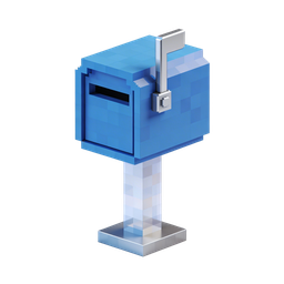 Modernes blaues Briefkasten-Icon für den digitalen Einsatz