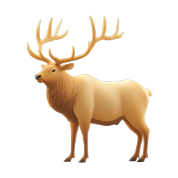 Majestic Stag Deer Wildlife Icon - 3D Rendered