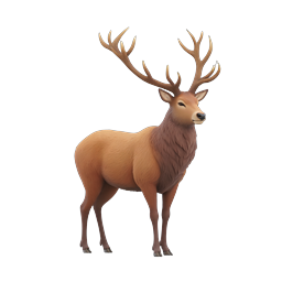 Majestic Stag Deer Icon - 3D Wildlife Illustration