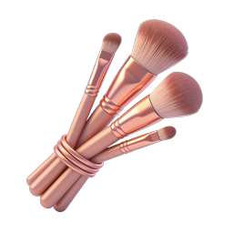 Luxury Rose Gold Makeup Brushes Set Icon