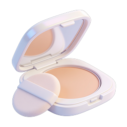 Open Makeup Compact Powder Foundation Icon 3D