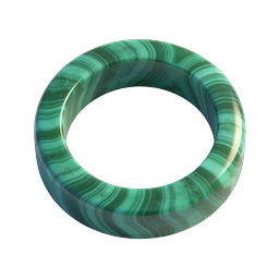 Malachite Bangle Bracelet - Green Gemstone Jewelry Icon