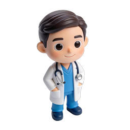 Friendly Male Doctor Character - 3D Medical Icon