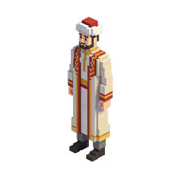 Man in Traditional Costume Icon for Cultural Representation