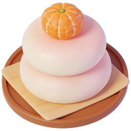 Icona dessert soufflé al mandarino - Illustrazione 3D di cibo