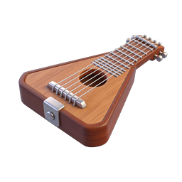 Wooden Mandolin Musical Instrument 3D Icon