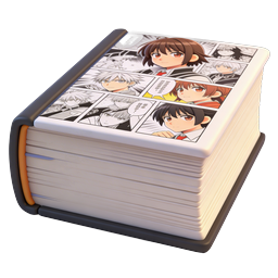 Manga Portfolio Book Icon - 3D Rendered Anime Art