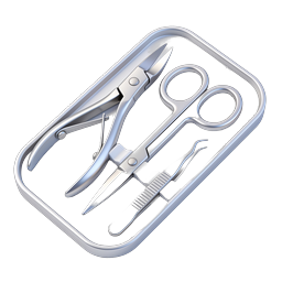 Manicure Tools Set 3D Icon - Nail Care Grooming Kit