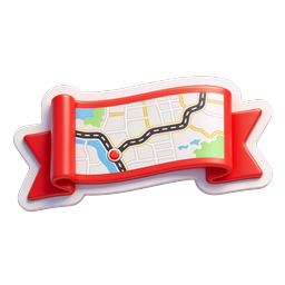 Ícone de Localização de Mapa 3D de Argila para Aplicativos de Navegação