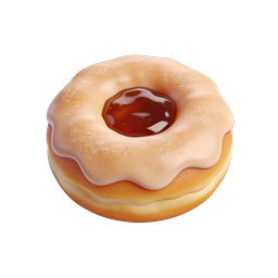 Maple Glazed Donut Icon - 3D Pastry Illustration