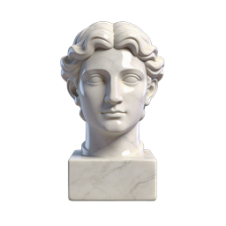 Classical Marble Bust Sculpture Icon | Ancient Art 3D