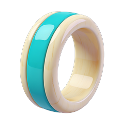 3D Marble Wedding Ring Icon | Luxury Jewelry Design