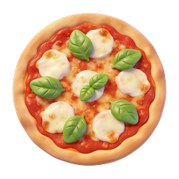 Margherita Pizza Icon - Italian Food 3D Illustration