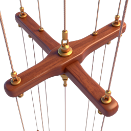 Marionette Puppet Control Bar Icon - 3D Realistic Design