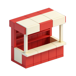 Miniature Market Stall Vendor Booth Icon