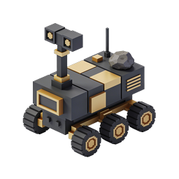 Mars Rover Space Exploration Icon | Isometric 3D Design