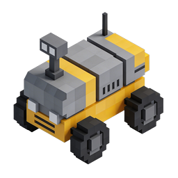 Icône 3D Isométrique du Rover Martien pour Projets Spatiaux
