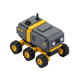 Mars Rover Voxel Icon - 3D Space Exploration