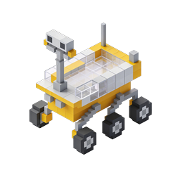 Mars Rover Isometric Space Exploration Icon