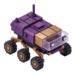 火星车 Voxel 3D 图标 - 等轴测太空车