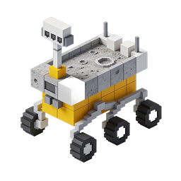 Mars Rover 3D Isometric Space Exploration Icon